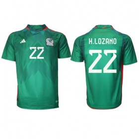 Virallinen pelipaita Meksiko Hirving Lozano 22 Koti World Cup 2022 Lyhythihainen - Miesten